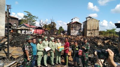 Persit Kartika Chandra Kirana Cabang XXXVII Dim 1011/Klk Bantu Korban Kebakaran di Pulau Mambulau